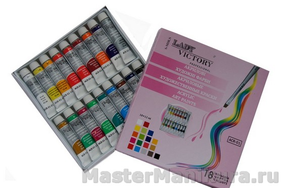 Акриловые краски для рисования на ногтях