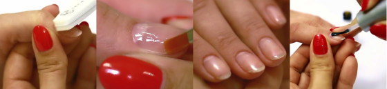 Схема укрепления ногтей биогелем